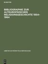book: Bibliographie zur alteuropäischen Religionsgeschichte 1954–1964