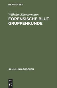 book: Forensische Blutgruppenkunde