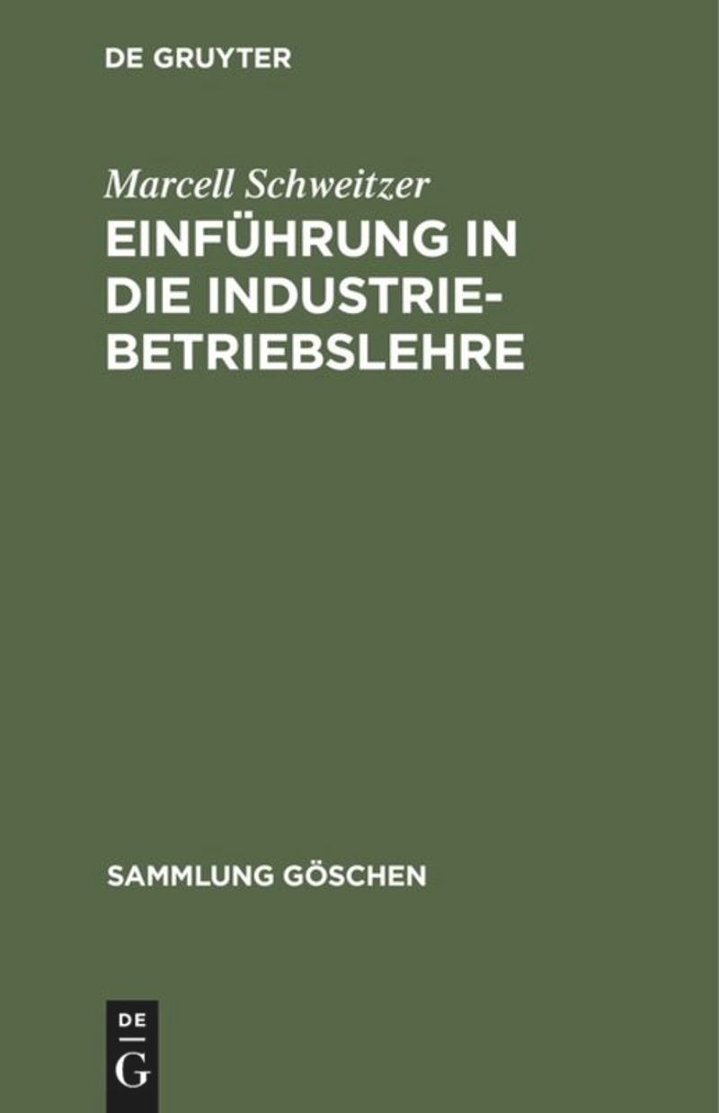 book: Einführung in die Industriebetriebslehre