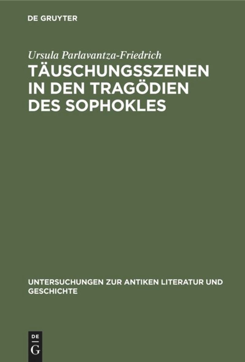 book: Täuschungsszenen in den Tragödien des Sophokles
