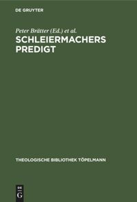 book: Schleiermachers Predigt