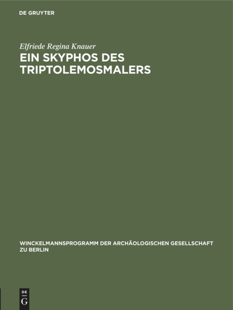 book: Ein Skyphos des Triptolemosmalers