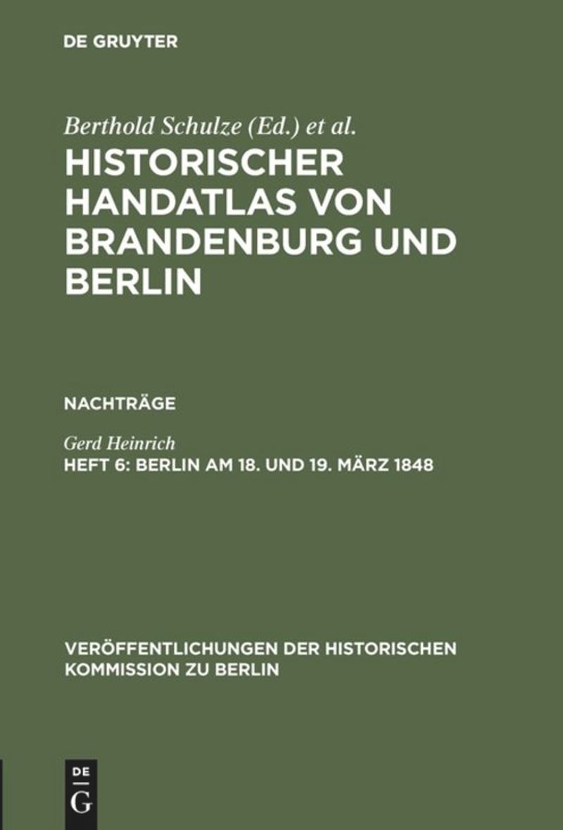 book: Heft 6 Berlin am 18. und 19. März 1848