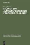 book: Studien zur alttestamentlichen Prophetie (1949–1965)