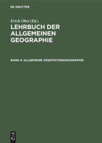 book: Band 4 Allgemeine Vegetationsgeographie
