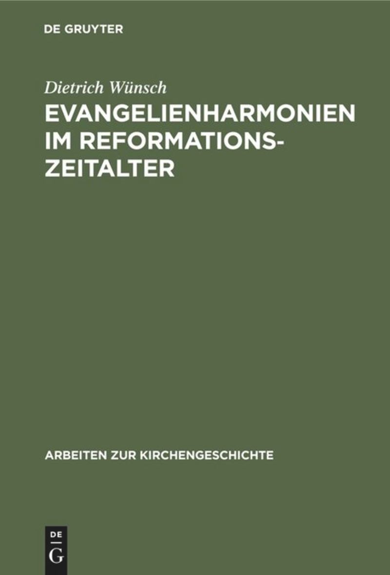 book: Evangelienharmonien im Reformationszeitalter