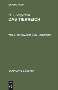 book: Teil II Schwämme und Hohltiere