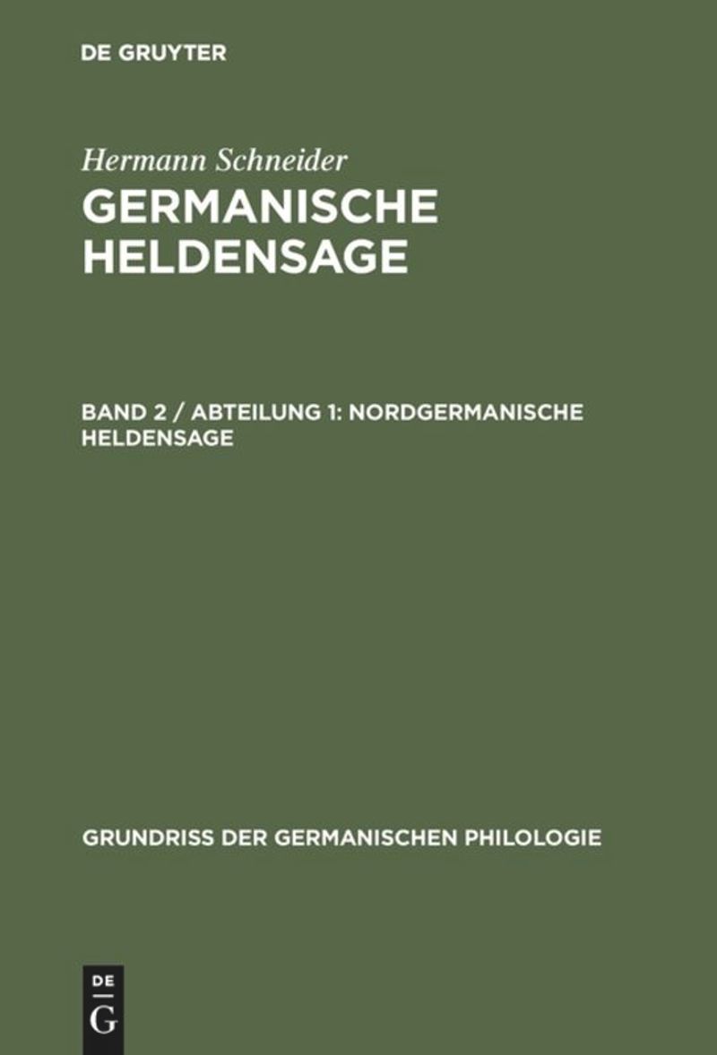 book: Band 2 / Abteilung 1 Nordgermanische Heldensage
