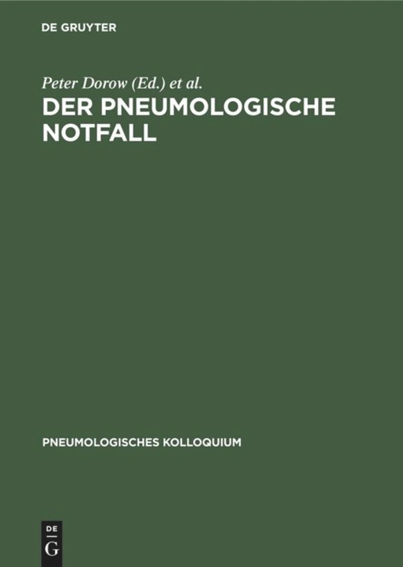 book: Der pneumologische Notfall