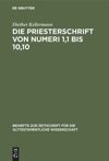 book: Die Priesterschrift von Numeri 1,1 bis 10,10