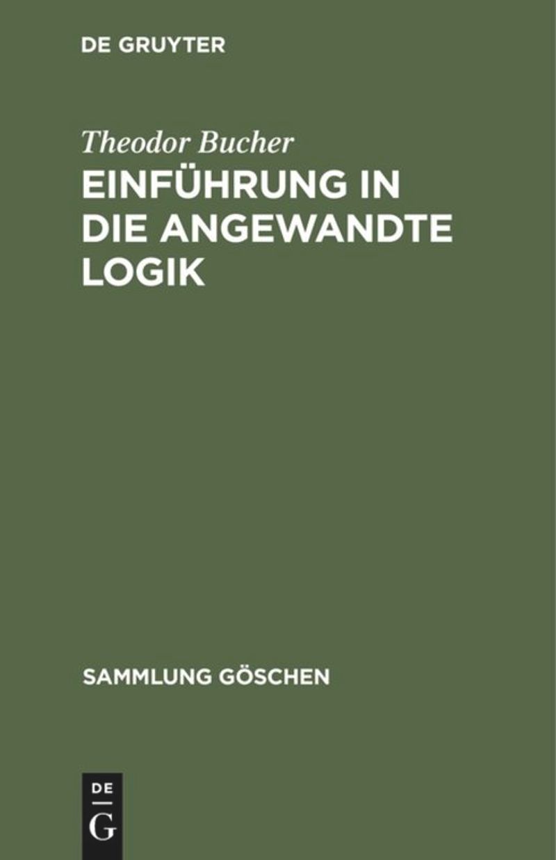 book: Einführung in die angewandte Logik