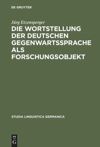 book: Die Wortstellung der deutschen Gegenwartssprache als Forschungsobjekt