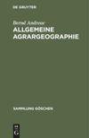 book: Allgemeine Agrargeographie