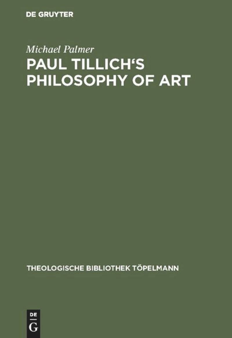 book: Paul Tillich's Philosophy of Art