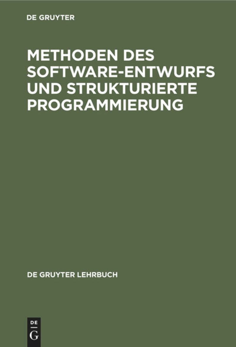 book: Methoden des Software-Entwurfs und Strukturierte Programmierung