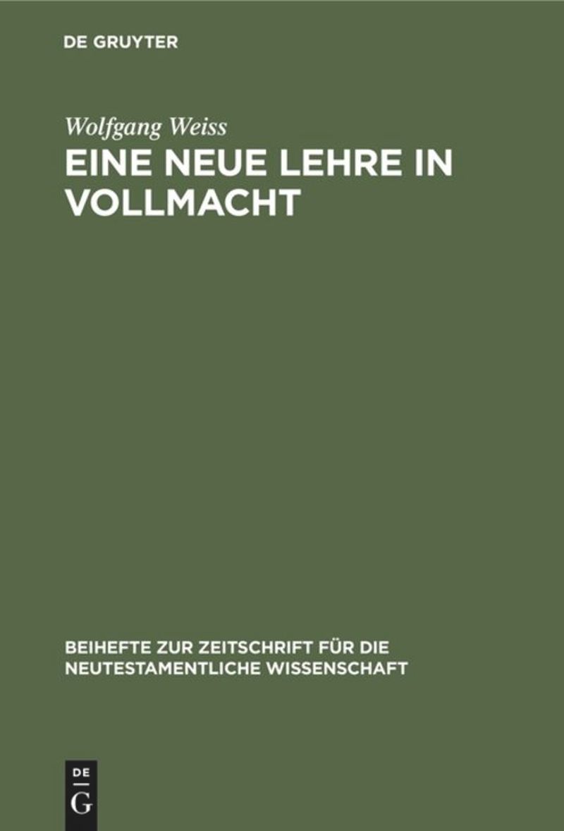 book: Eine neue Lehre in Vollmacht