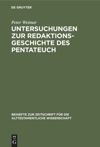 book: Untersuchungen zur Redaktionsgeschichte des Pentateuch