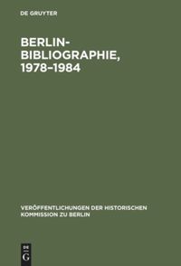 book: Berlin-Bibliographie, 1978–1984