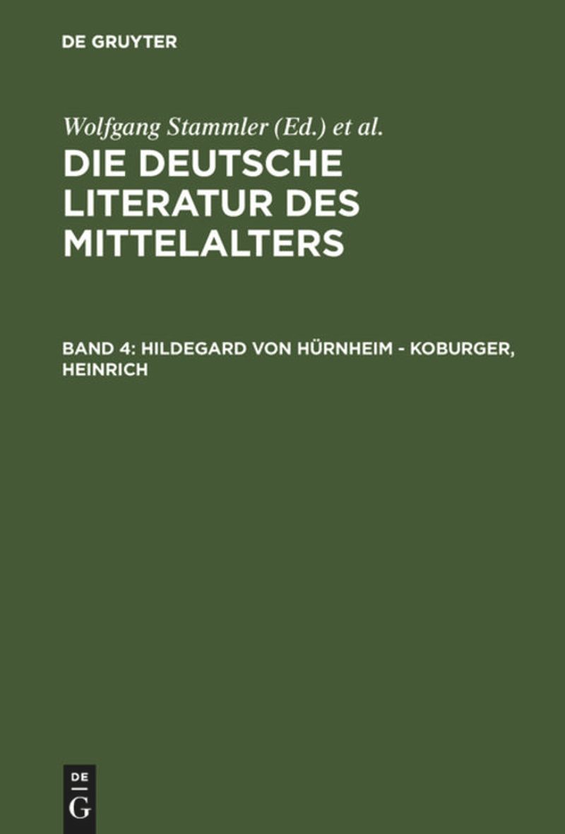 book: Band 4 Hildegard von Hürnheim - Koburger, Heinrich