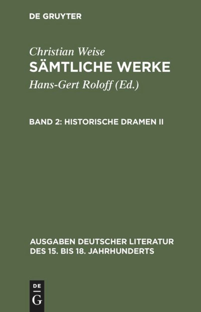 book: Band 2 Historische Dramen II