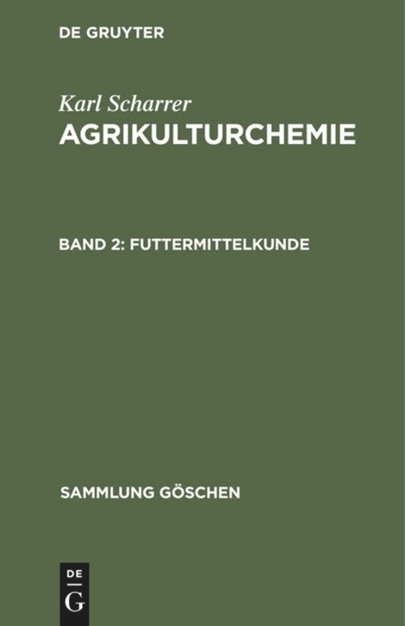 book: Band 2 Futtermittelkunde