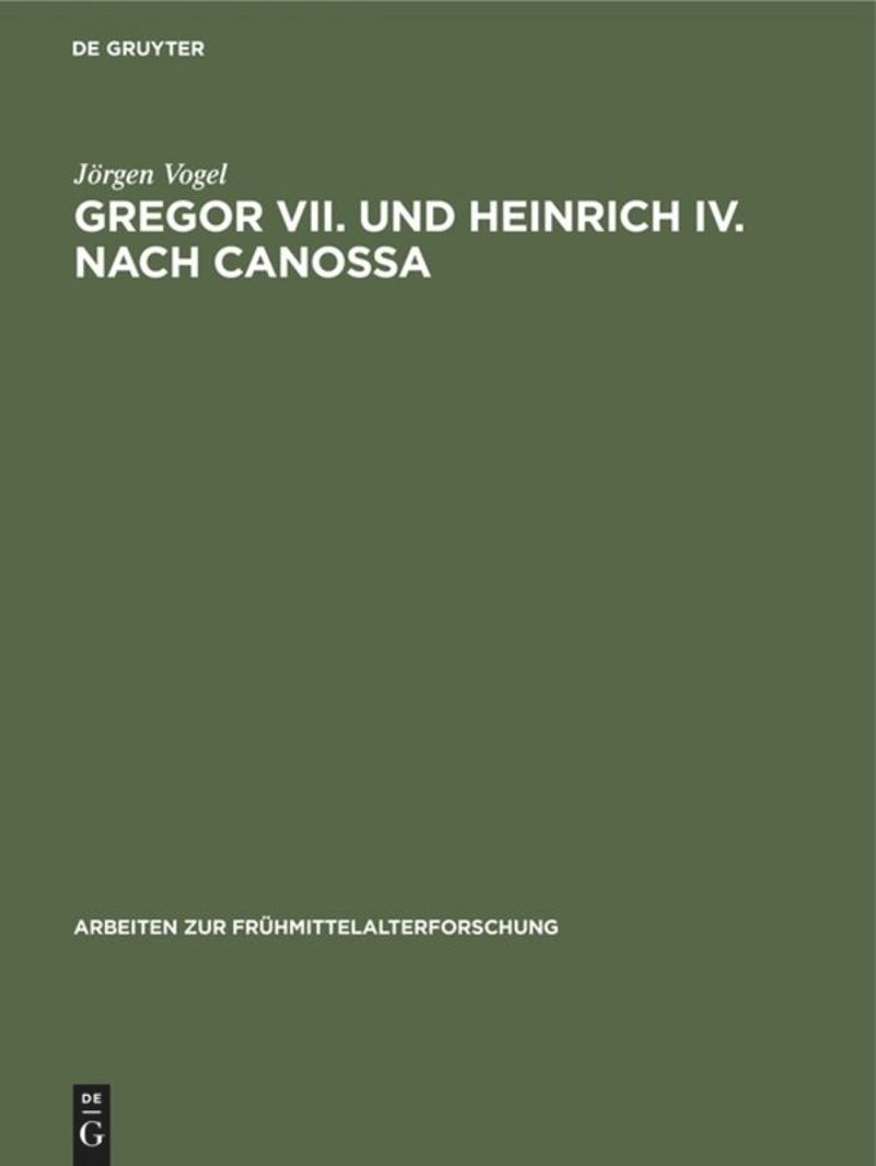book: Gregor VII. und Heinrich IV. nach Canossa