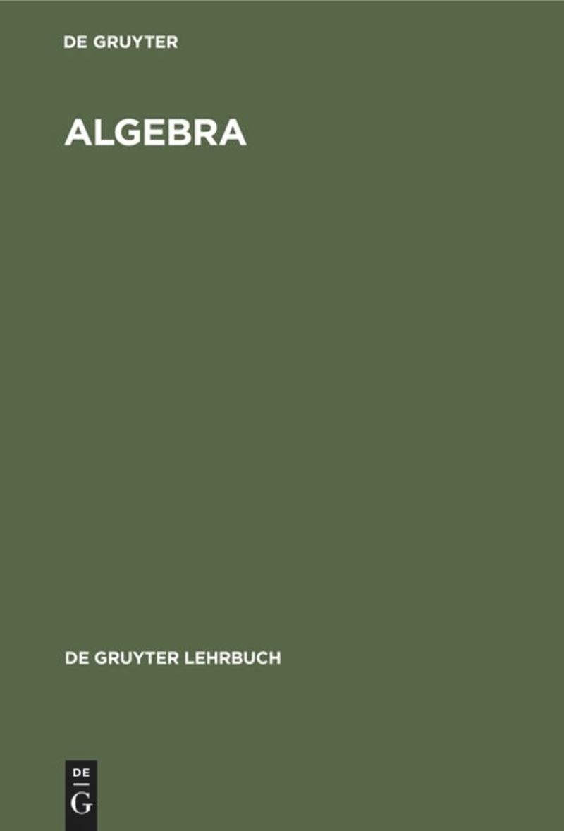 book: Algebra