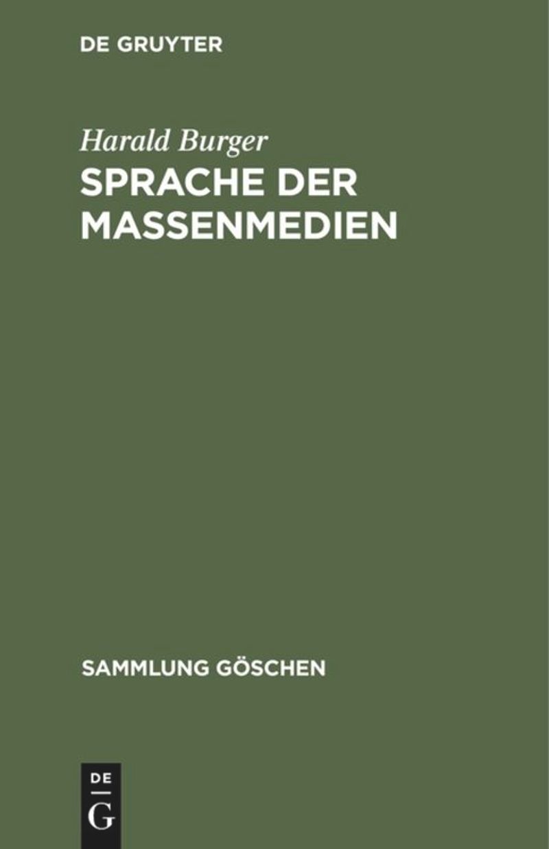book: Sprache der Massenmedien