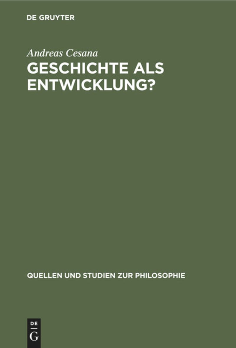 book: Geschichte als Entwicklung?