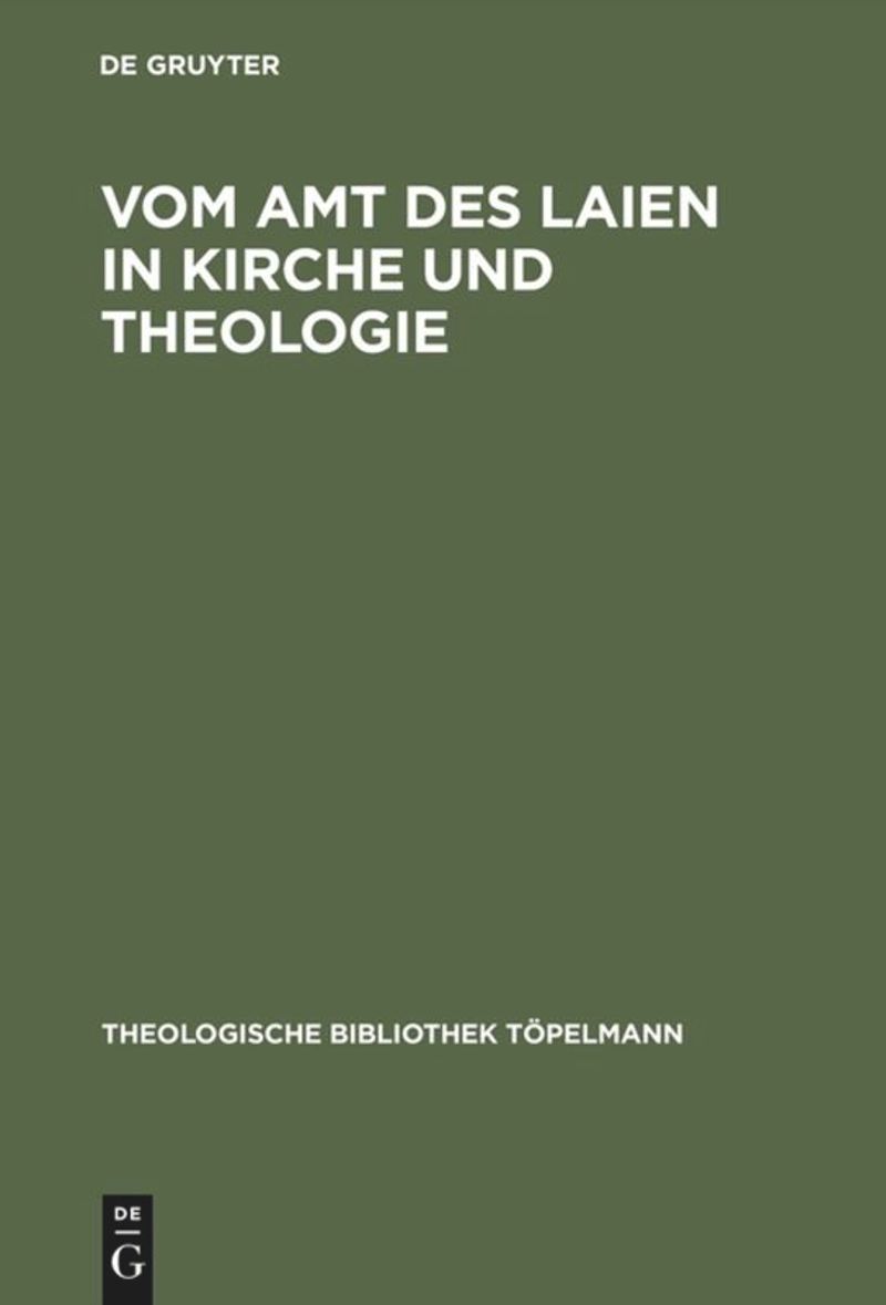 book: Vom Amt des Laien in Kirche und Theologie