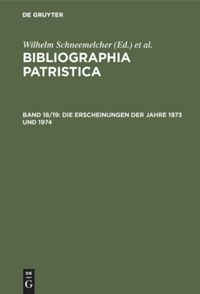 book: Band 18/19 Die Erscheinungen der Jahre 1973 und 1974