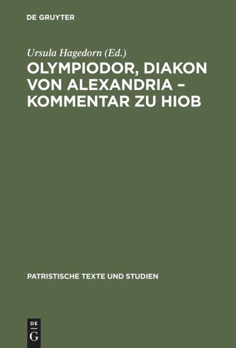 book: Olympiodor, Diakon von Alexandria – Kommentar zu Hiob