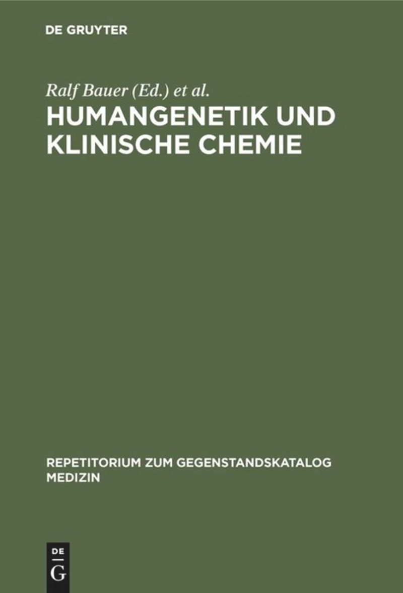 book: Humangenetik und Klinische Chemie