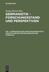 Teil 1 Germanistische Sprachwissenschaft, Didaktik der Deutschen Sprache und Literatur