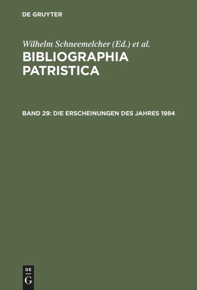 book: Bd 29 Die Erscheinungen des Jahres 1984