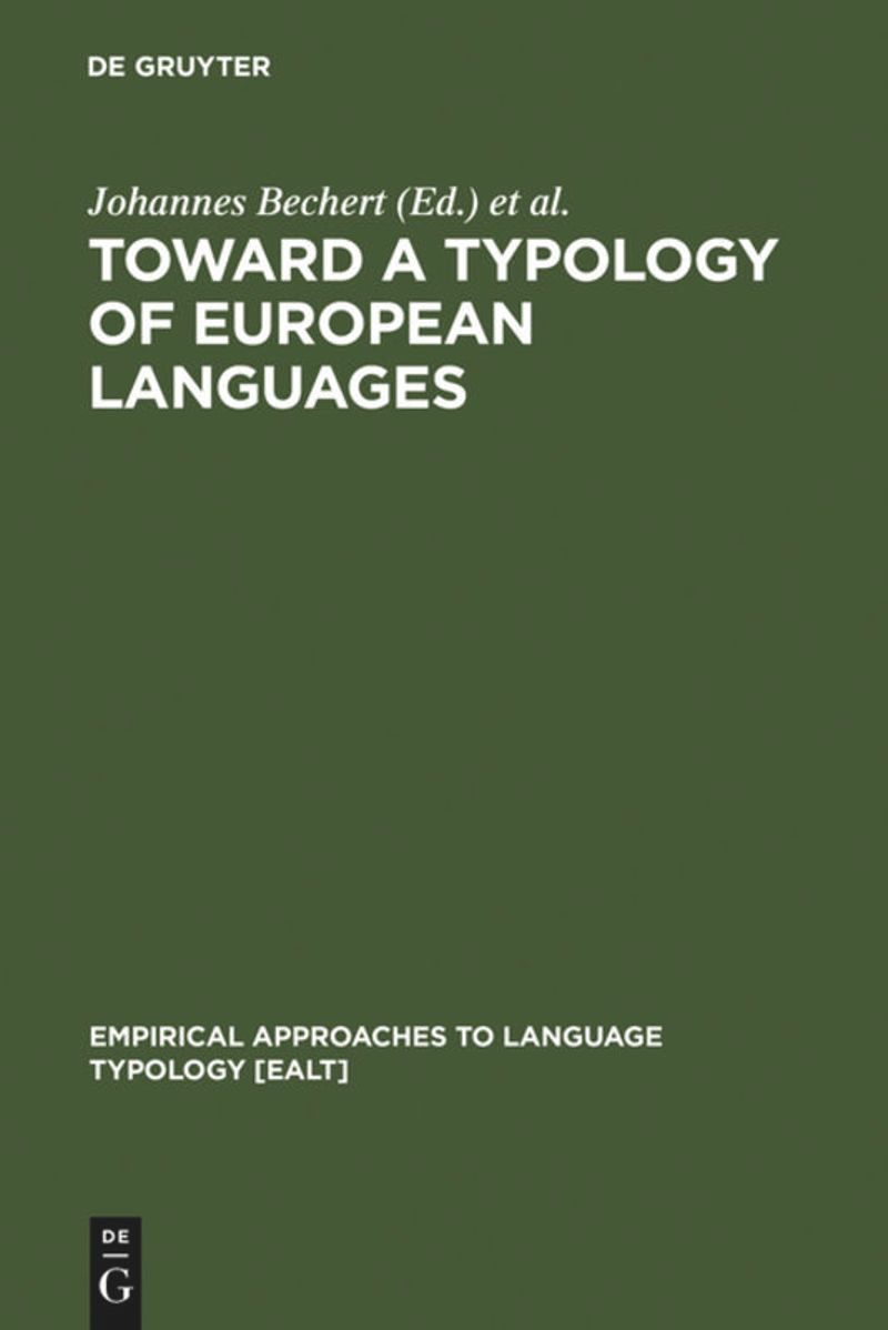 book: Toward a Typology of European Languages