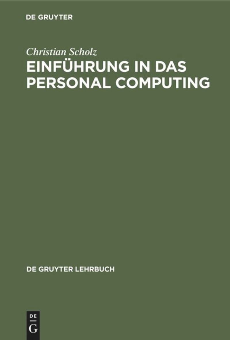 book: Einführung in das Personal Computing