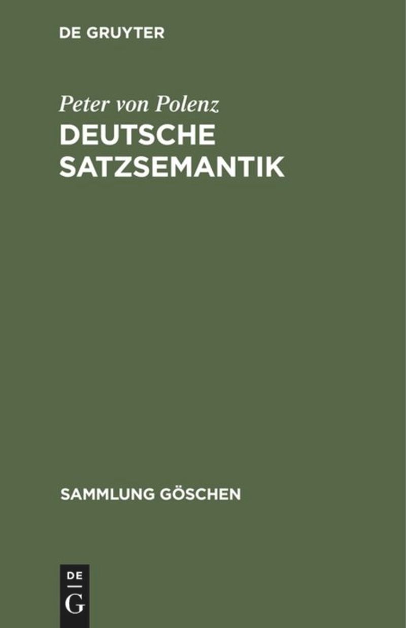 book: Deutsche Satzsemantik