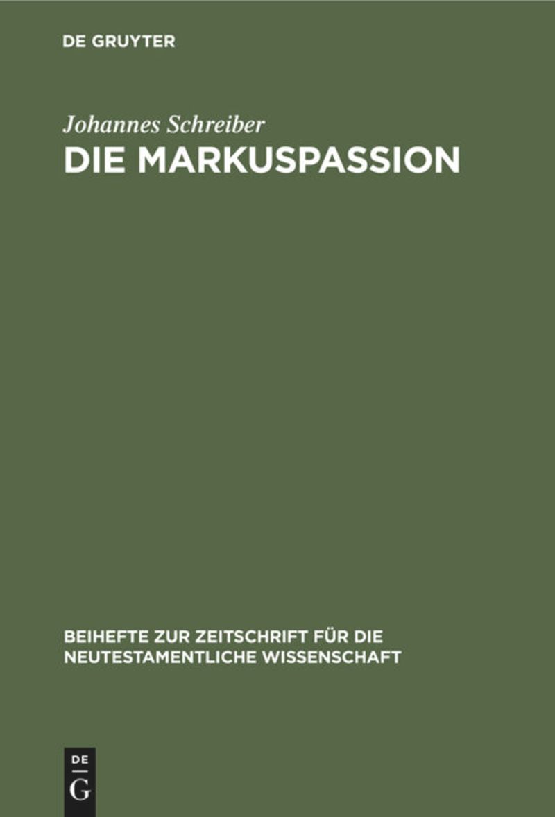 book: Die Markuspassion