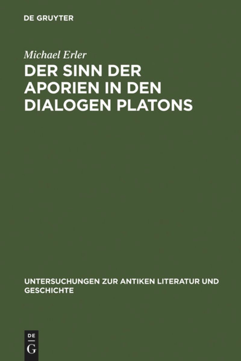 book: Der Sinn der Aporien in den Dialogen Platons