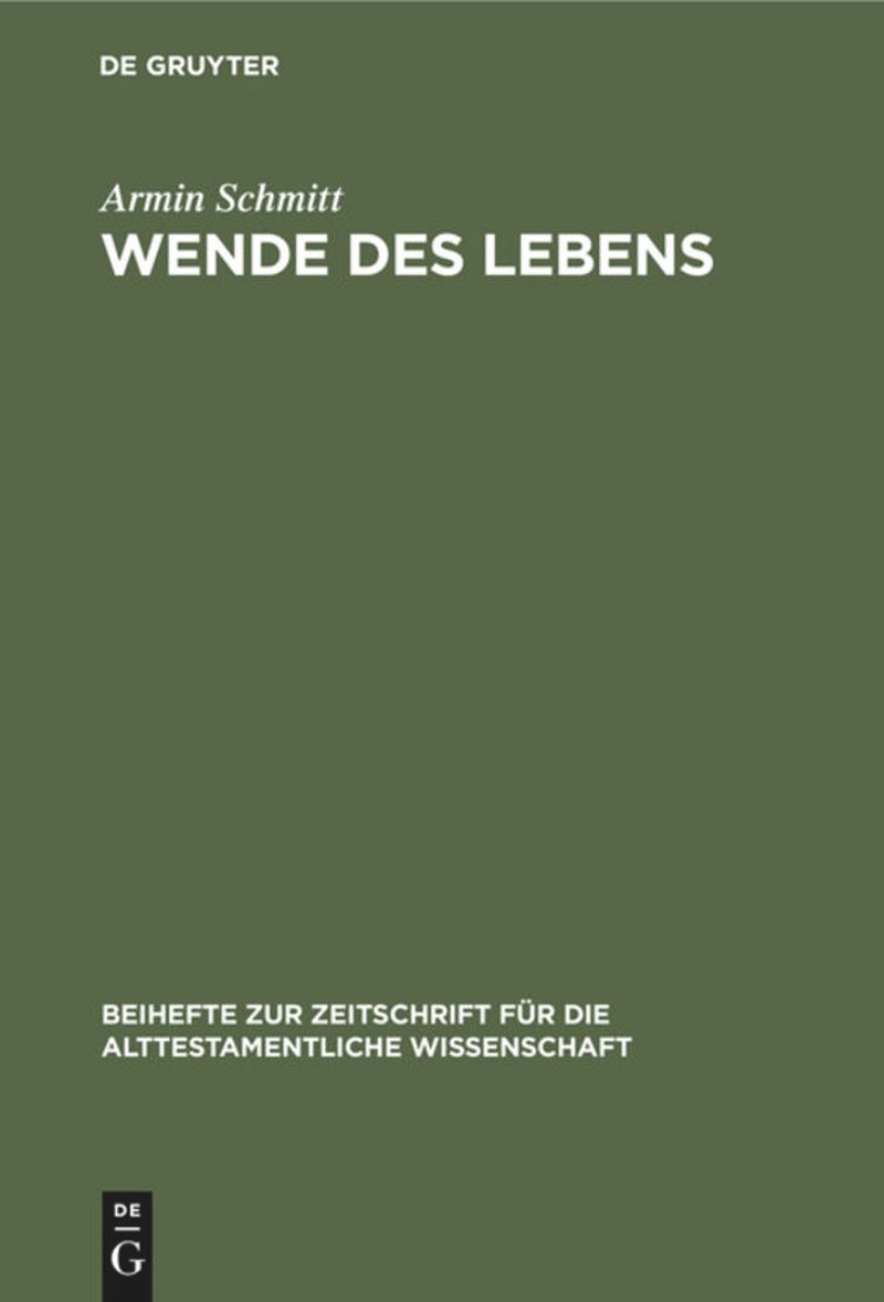 book: Wende des Lebens