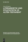 book: Literarkritik und Stilstatistik im Alten Testament