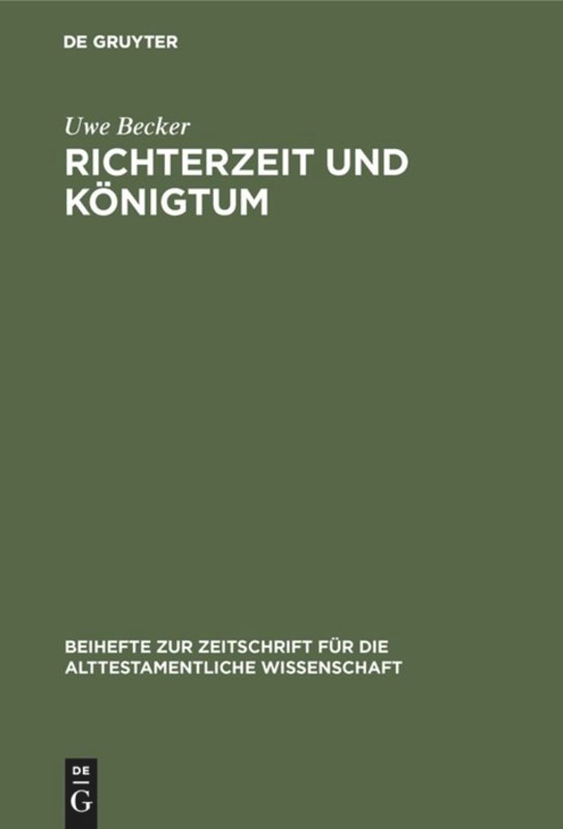 book: Richterzeit und Königtum