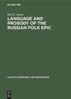 book: Language and Prosody of the Russian Folk Epic