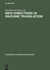 book: New Directions in Machine Translation