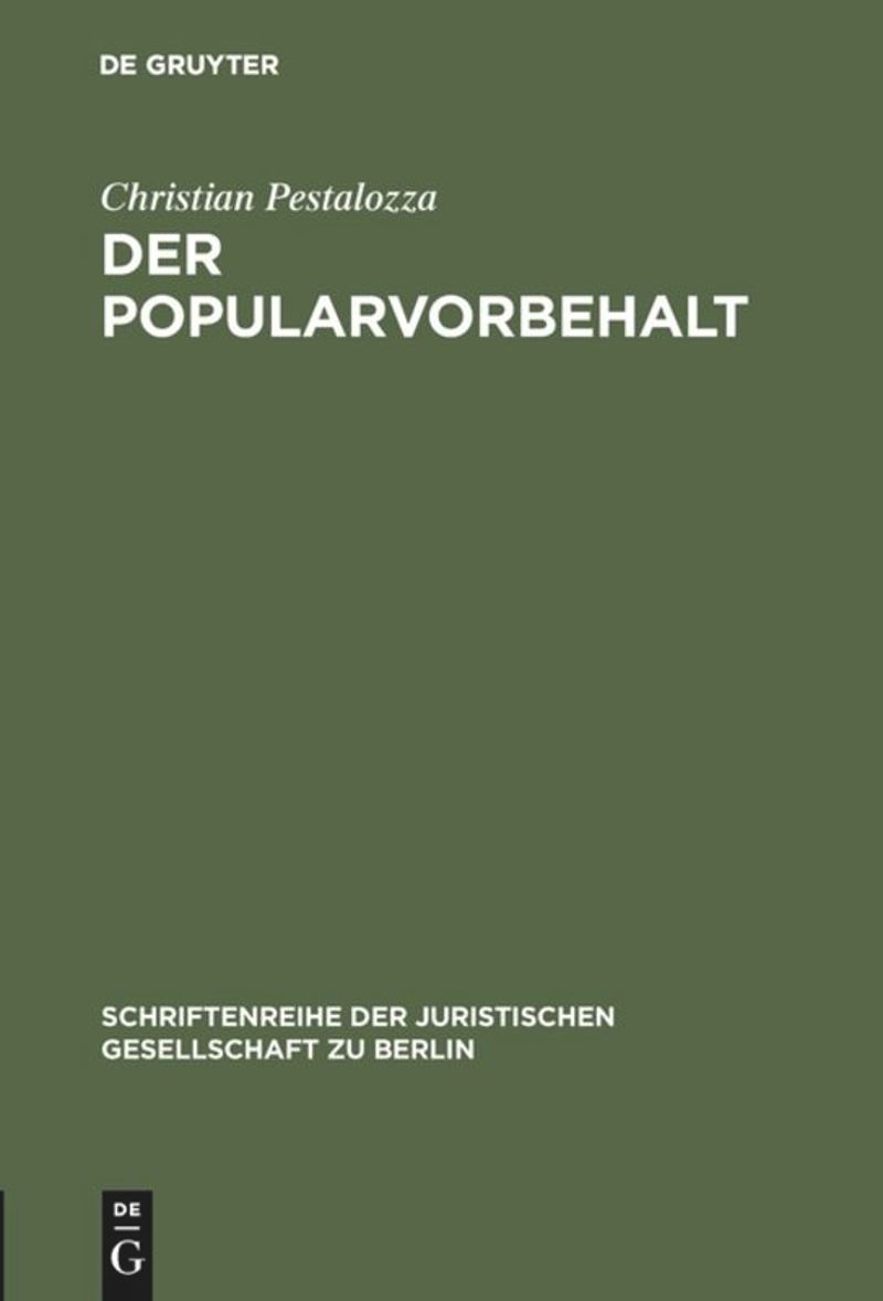 book: Der Popularvorbehalt