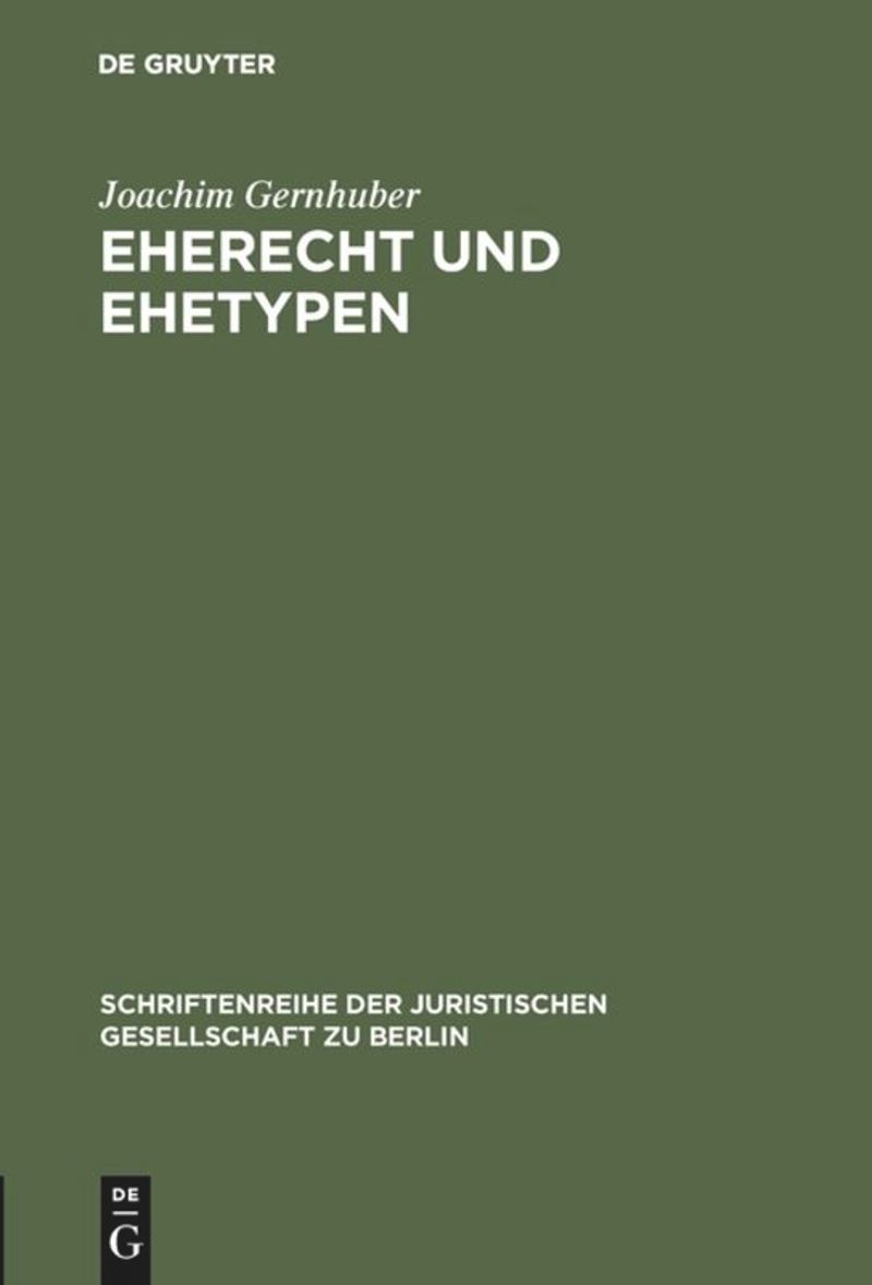 book: Eherecht und Ehetypen