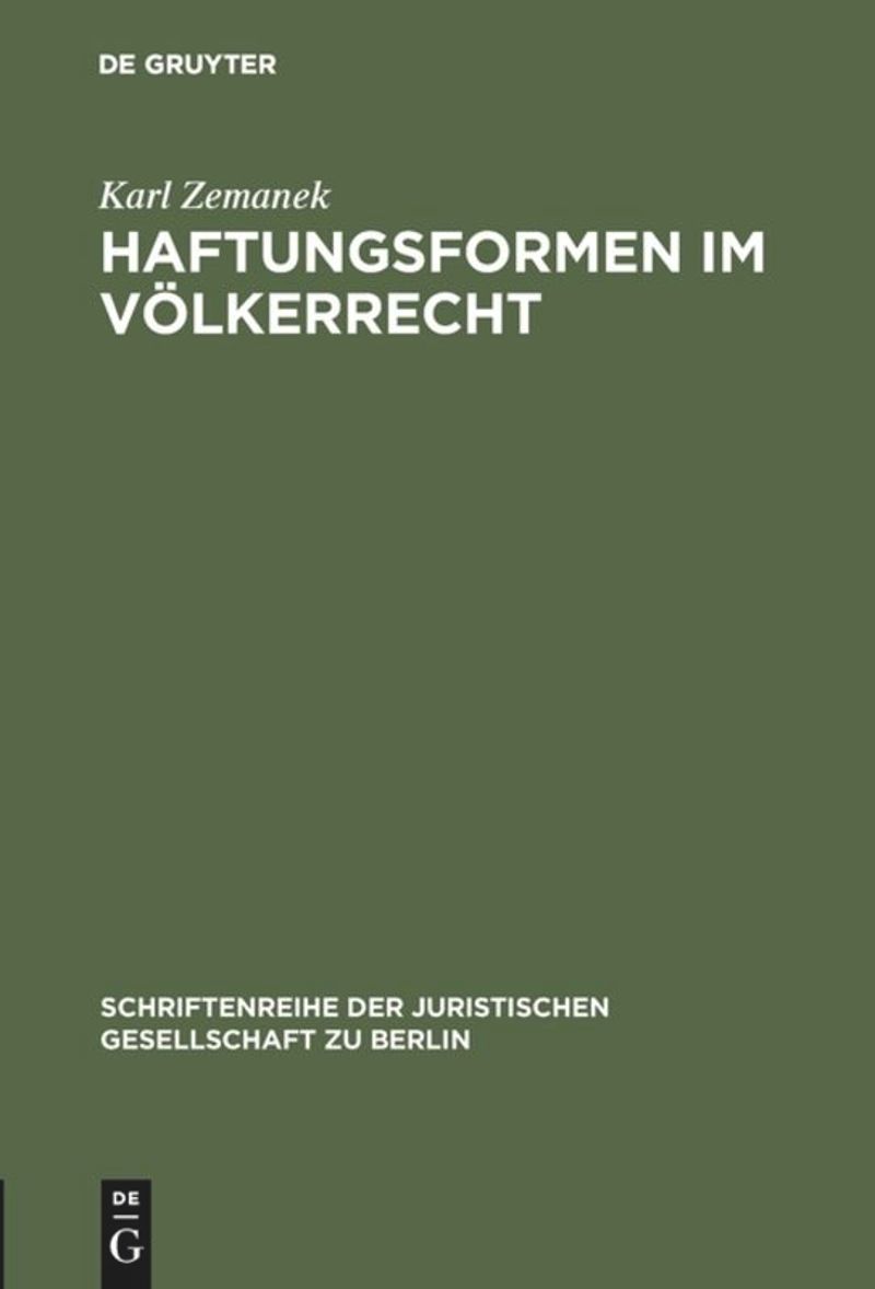 book: Haftungsformen im Völkerrecht