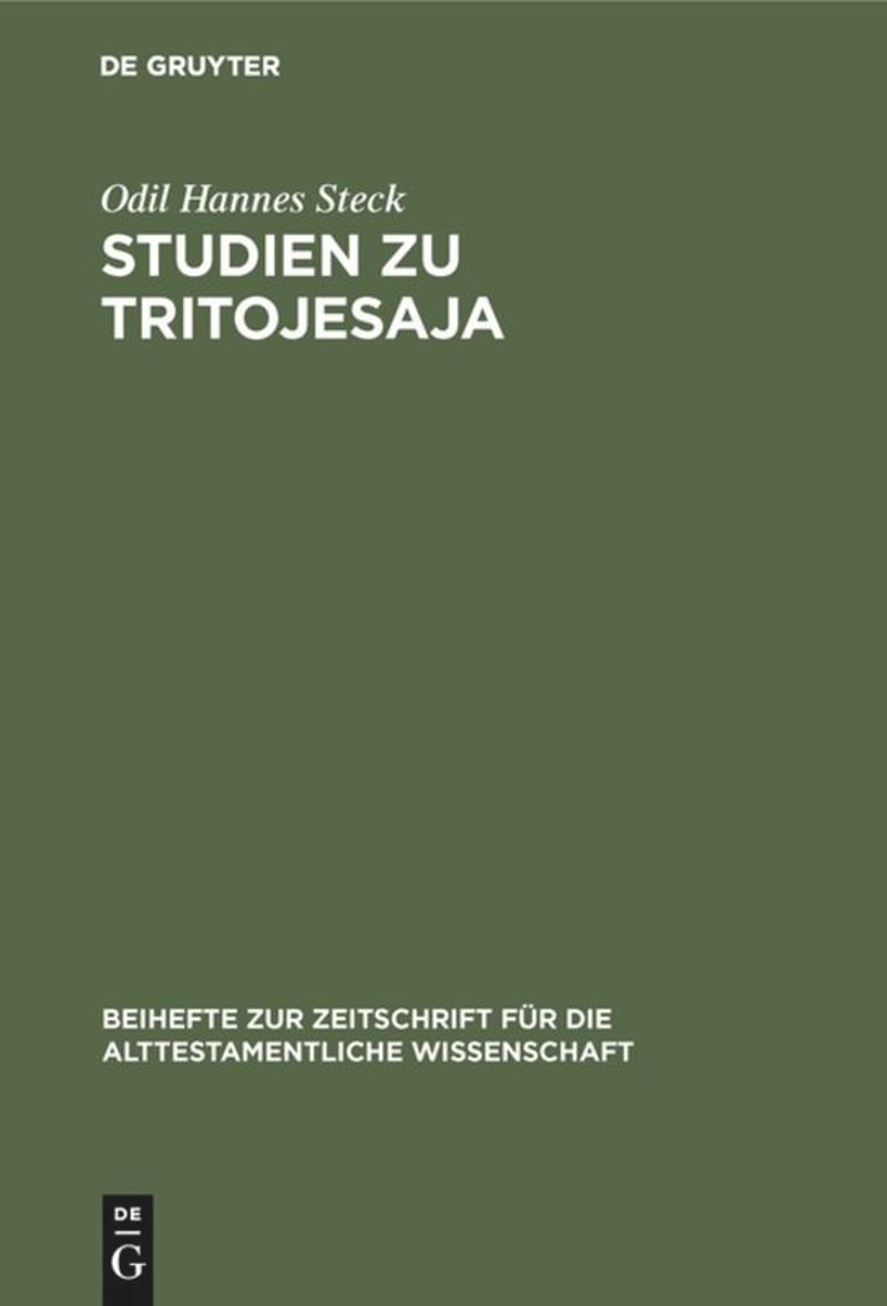 book: Studien zu Tritojesaja