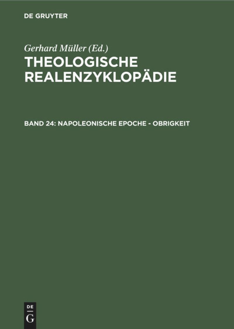 book: Band 24 Napoleonische Epoche - Obrigkeit